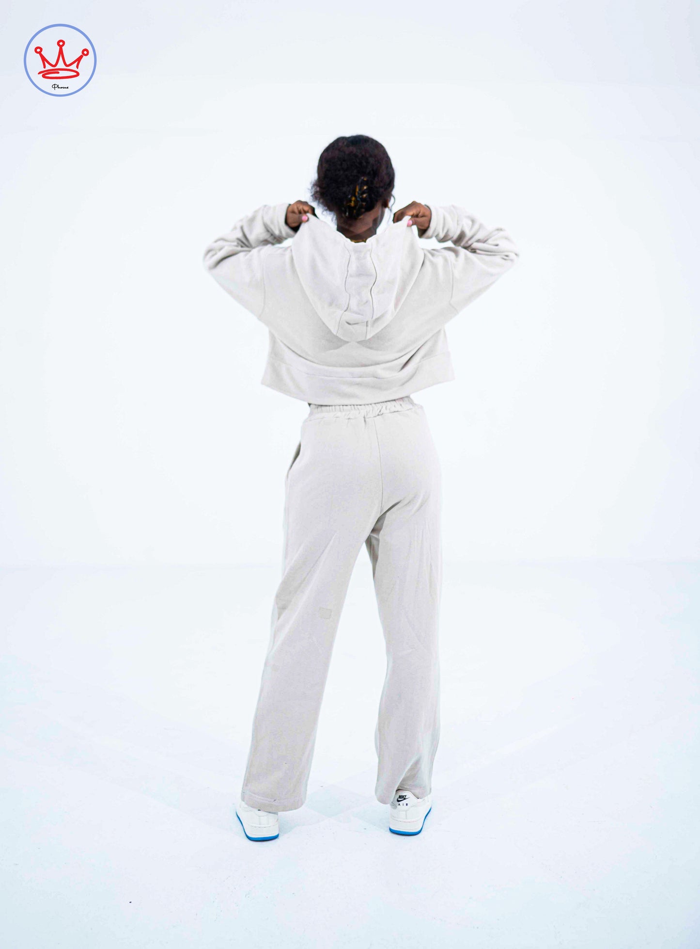Cropped Zipped Hoodie & Jogger Set