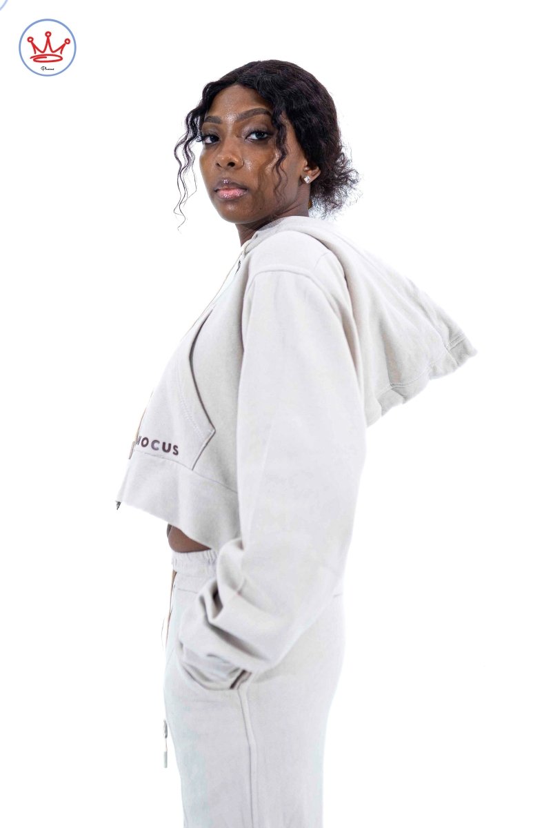 Cropped Zipped Hoodie & Jogger Set - PhocusByTimmy - PhocusByTimmy