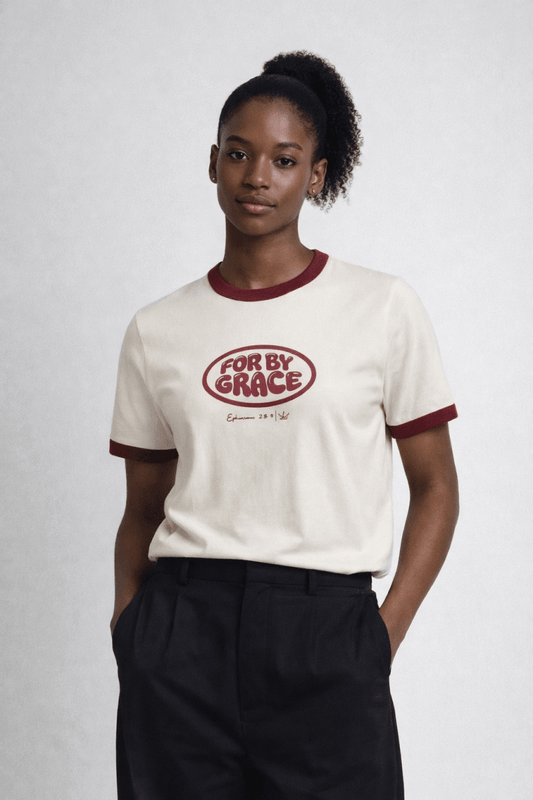 For By Grace Ringer T-Shirt (Unisex) – Royalty 26 Collection - PhocusByTimmy - PhocusByTimmy