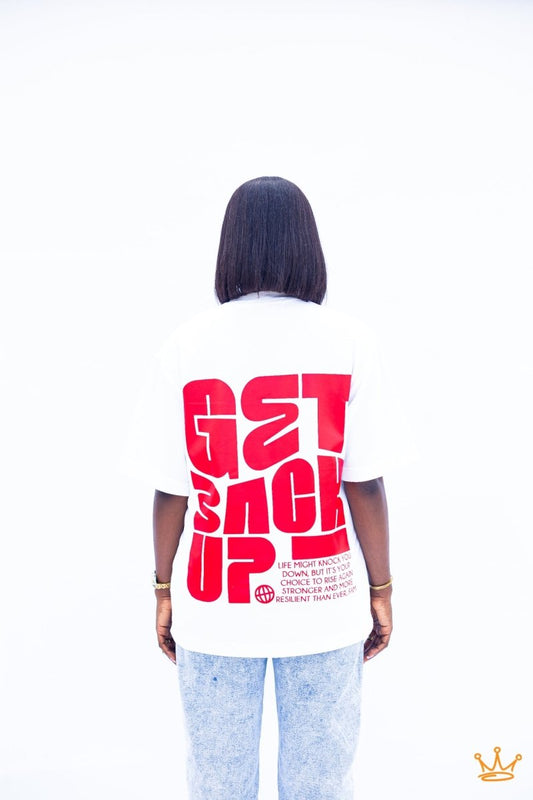 Unisex Get Back Up T-Shirt (White) - PhocusByTimmy - PhocusByTimmy